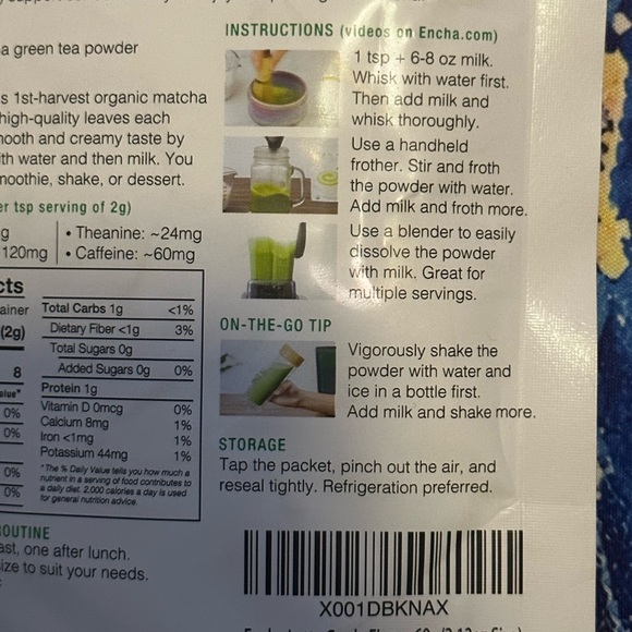 New - Encha Organic Latte Grade Japanese Matcha Green Tea From Uji, Japan (60g) - Picture 9 of 10